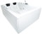 Basera® Classic Indoor Whirlpool Badewanne XXL Wave für 2 Personen mit 24 Massagedüsen, Wasserfall, LED-Ambiente, Touchpanel, Bluetooth und Radio (180 x 130 cm)