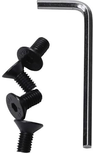 AUTOZOCO Set de tornillos de manillar para patinete Xiaomi M365, Pack de 4 tornillos de fijación de manillar para patinete, compatibles con Xiaomi M365 1S Essential Pro 2, 4 Tornillos, Negro