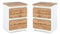 MRBLS Nachttisch 2er Set Nachtschrank Nachtkommode Modern Möbel mit Schubladen Kommode Holz Schubladenschrank für Ihr Schlafzimmer (Weiß Matt - Wotan) – 30 x 43 x 32,5 cm (B/H/T)