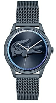 Lacoste Analog Quarzuhr für Damen mit Blaues Edelstahl-Mesh-Gliederarmband - 2001260