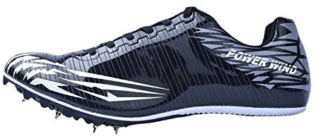LZQpearl Zapatillas De Atletismo para Hombres Y Mujeres, Zapatillas con Pinchos para Correr Compatibles con 7 Clavos, Zapatillas De Atletismo Unisex para Salto Alto Y Largo Sprint (37,Black)