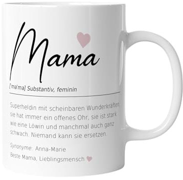 timalo® Coole Tasse mit Namen | Definition Mama | Personalisierte Kaffeetasse Geschenktasse zum Geburtstag Muttertag Mutter | mug-def-02