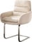Schwingstuhl Abelia-Flex mit Armlehnen Freischwinger flach Edelstahl Cord Beige