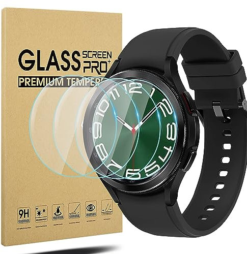 Diruite 4 Piezas Cristal Templado para Samsung Galaxy Watch 6 Classic 43mm Protector Pantalla,Anti-Raspado HD Vidrio Templado para Samsung Galaxy Watch 6 Classic 43mm Smartwatch Protector