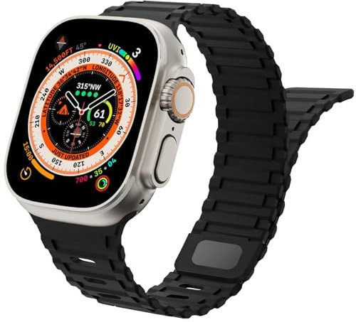 Correas Compatible con Correa Apple Watch 40mm 41mm 38mm, Correa iWatch 44mm 45mm Ultra 49mm 42mm 46mm Hombre/Mujer, Bracelet Silicona Magnetica Suave para Apple Watch Series 10 9 8 7 6 5 4 3 SE 2/1