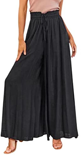 Hosenrock Damen Extra Lang Weite Bein Wickelhose Yoga Culottes Leicht Loungehose Weite Elegant Yoga Pants Culottes Große Größen Sommerhose Stoffhose