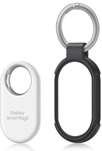 Samsung Galaxy SmartTag2 - Smart Tag Bluetooth con custodia rinforzata [esclusiva Amazon], compatibile con smartphone Samsung Galaxy, modalità smarrita, colore: Bianco