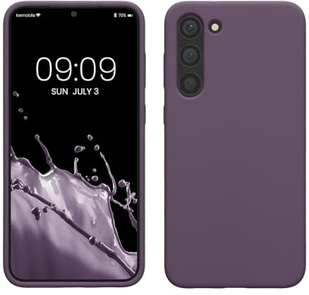 kwmobile Carcasa Compatible con Samsung Galaxy S23 Plus Funda - Case TPU y Silicona antigolpes - Apto Carga inalámbrica - Iris pálido