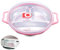 Mikrowellen Teller 1300 ml Mikrowellengeschirr mit Deckel 22CM Mikrowellenteller für Mikrowelle und Frosten Übriger Speisen mit 3 Fach Aufteilung Deckel mit Belüftung BPA Frei (Rosa)