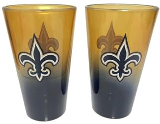 New Orleans Saints NFL Pint Gläser Glas Set 2er-Set 475 ml