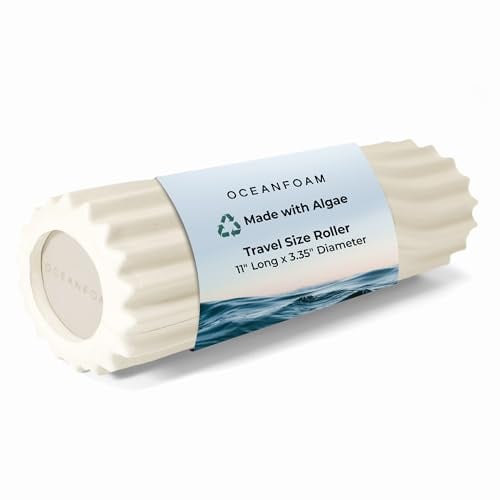 Oceanfoam Ripple Roller - Small Foam Roller for Physical Therapy (Natural)
