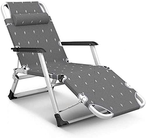 IisrAr Sonnenliege, faltbar, Schwerelosigkeit, Liegestühle, wasserdicht, Chaiselongue, Liegestühle, Metall, für Garten, Terrasse, Möbel, Büro im Freien, Grau, H155ZJ