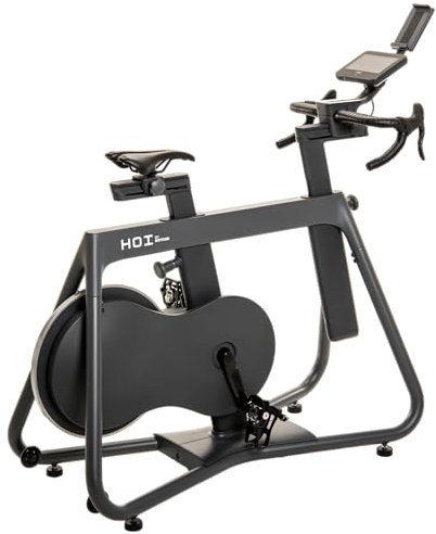 KETTLER SPORT Indoor Cycle HOI FRAME+ STONE | 7-Zoll Touchscreen mit Trainingsprogrammen und voller Konnektivität für selektive Wearables und interaktive Cycling-Apps