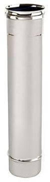 Tube de fumée en acier inoxydable 316 monocouche (DIAM. 200 mm, 100 cm)