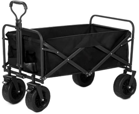 ZWQXZX Bollerwagen Faltbar Strandwagen Faltbollerwagen Klappbarer Wagenwagen, Tragbar, Faltbar, Große Kapazität, Outdoor-Camping-Tisch, Licht-Grillwagen Transportwagen Handwagen(B)