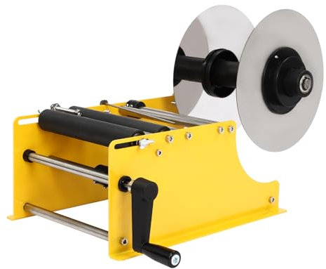 HPDTZ Etichettatrice per bottiglie rotonde Etichettatrice manuale per bottiglie di vetro in plastica PET Etichettatrice manuale per bevande cosmetiche alimentari 25-120mm