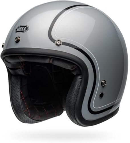 Bell Custom 500 Chief ECE – Motorradhelm ECE Zertifiziert – Vintage Helm – Fiberglas Helm – Ionic+Padding – Fiberglas Composite Shell – Grey, Größe: XL