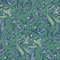 Vale Leaf Arts and Crafts Lightly Textured Wallpaper with Metallic Elements Perfect for Bedrooms, Living Rooms and Hallways Green/Blue Muriva 221501