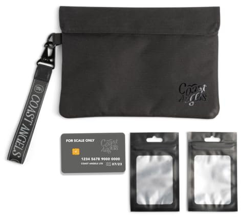 COAST ANGELS Geruchsdichte Tasche – große geruchsdichte Tasche mit geruchsabsorbierender Kohlefaser-Auskleidung – diskreter smell proof bag, schwarz