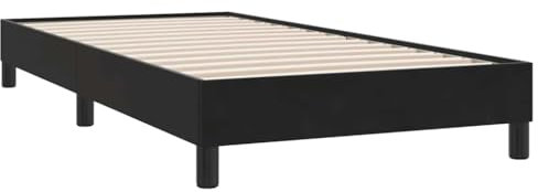 vidaXL Cadre de lit sans Matelas Noir 90x220 cm Velours, lit, sommier, lit en Velours, Meuble de Chambre à Coucher, lit Simple, lit rembourré