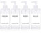 4er Seifenspender Set 300ml Seifenspender Dusche, Kunststoff Nachfüllbare Pumpspender mit Trichter Wasserdichten Etiketten Vintage Shampoo Flaschen zum Befüllen für Küche Badezimmer Bad Transparente
