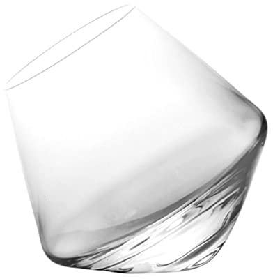 PRETYZOOM Verre À Whisky En Cristal Lisse À Bord Arrondi 300 Ml Bourbon Cocktail Vodka Shaker À Vin Bar Pub Karaoké Restaurant