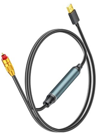Vocdikficy Convertisseur USB vers SPDIF Optique Adaptateur Audio Analogique vers Numérique pour Améliorer Le Son Câble Optique pour Consoles de HDTV