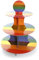 Rainbow Cake Stand - Pack of 3-3-Tier Multicoloured Cardboard Cake Stand - Fun Pride Month LGBTQ+ Party Tableware Decoration
