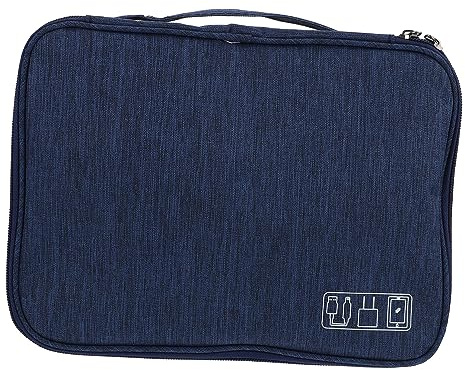 Vaguelly Cable Container Electronic Accessory Bag with Shock Resistant Design Wear Resistant Digital Storage Organizer for Earphones Chargers Power Banks and Data Cables