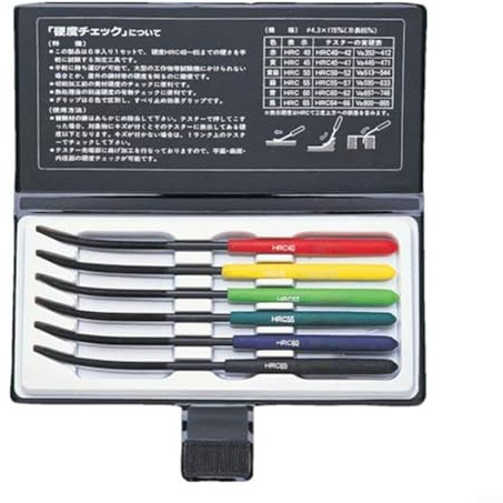 URPIZY MA00600 Härteprüfgerät Set Für Feilen HRC40-HRC65, 6-teilig, Präzise Messung Von Flachen, Gebogenen Und Innenflächen