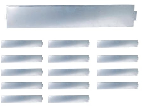 Relaxdays Rasenkante, 15er Set, HxB: 18 x 100 cm, Stahl, Flexible Beeteinfassung, Umrandung für Beet & Rasen, Silber