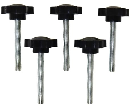 Bituxx 5x Rändelschraube Feststellschraube Sterngriffschraube Knaufschraube Handknopf Werkzeuglose Schraube M8 x 60 mm