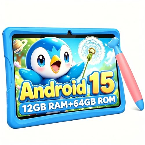 TABWEE K10 Tablet para Niños 10 Pulgadas, 12 GB RAM + 64 GB ROM (TF 2TB)