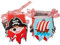 Amscan 9902134 - Wimpelkette Pirat, Größe circa 400 x 16 cm, Girlande, Hängedekoration
