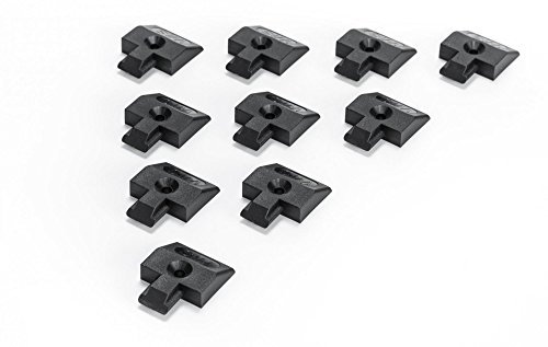 LaSi24 10x Endkappe/Einsteckkappe für Airlineschiene Flache Form, schwarz, Kunststoff