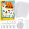 Auihiay 145 Stück Wärmeschrumpf-Plastikfolien-Kit Enthält 20 Stück Schrumpfpapier mit 125 Stück Schlüsselanhänger Zubehör für Kinder Creative Craft