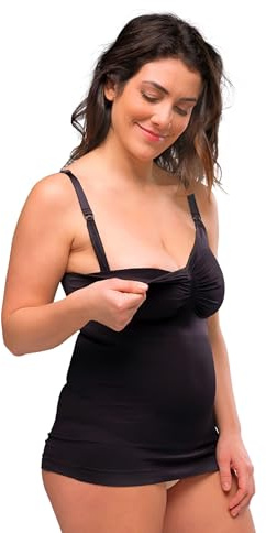 Carriwell Nursing Top with Shapewear, Colors: White & Black, Size: S-XL