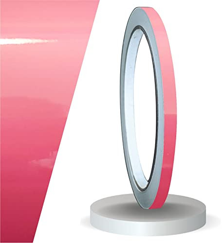 siviwonder Zierstreifen Klebeband Rosa Glanz 5 mm x 10 m Selbstklebende Vinyl Klebefolie Pinstripe Tape für Auto Motorrad Fahrrad Helm Boot Seitenstreifen Felgenband Konturmarkierung Dekorstreifen