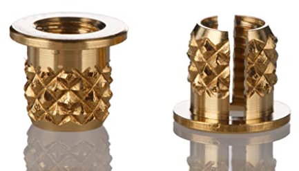 RS PRO Gewindeeinsatz Messing, M3 x 4.78mm, Bef.Loch-Ø 4mm, 4.22mm, Packung a 100 Stück