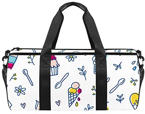 LAZEN Schulter Handy Sports Gym Taschen Travel Duffle Totes Tasche für Männer Frauen Eis Sweety Spoon Cute