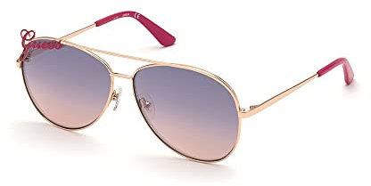 GUESS Damen 0 Sonnenbrille, Shiny Rose Gold