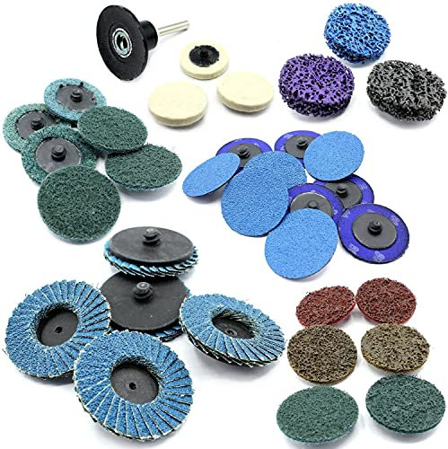 Stützteller Schleifteller Ø 50mm Fächerschleifer Fächerscheibe Polierscheibe Schleifscheiben Reinigungsscheiben Vliesscheiben Schnellwechselscheiben (1x Schleifteller 50mm)
