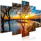 B&D XXL - Akustikbild 225x112 cm Bilder mit Akustikschaumstoff Hochleistungsschallabsorber Schallschutz Leinwandbild XXL 5 tlg Wandbild c-B-0640-b-m