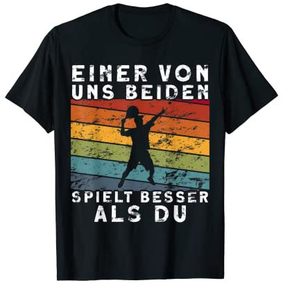 Lustiges Einer von uns beiden spielt besser als du Padel T-Shirt