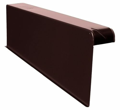 25x Windschutz-Ortgänge Ortgang Ortgangblech Aluminium 6/16 | Links | E-Dunkelbraun | + Schrauben + Firstendscheibe