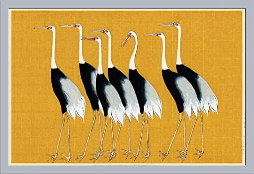 Kazumasa Ogawa - Lotusblume - Poster Plakat Druck - Größe 91,5x61 cm + Wechselrahmen, Shinsuke® Maxi MDF Silber, Acryl-Scheibe