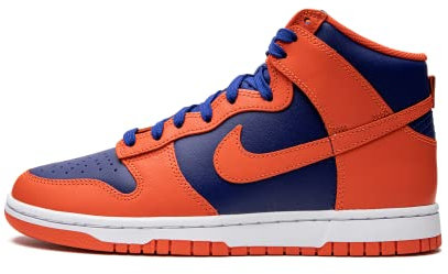 Nike Dunk Hi Retro Basketballschuhe für Herren, Orange Königsblau Dunkelweiß O, 44 EU