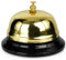 Vilde Tischklingel Rezeptionsklingel Empfangsglocke Tischglocke aus Metall Gold 8,5x6 cm