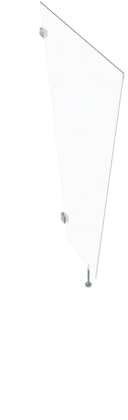 Glaszentrum Hagen - Seitenteil für Glasvordach - Sichtschutz - VSG Glas 9,54mm H:200cm (80x200cm Milchglas Trapez)
