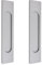 MOROBOR Tiradores de puerta corredera ovalados autoadhesivos,2 piezas de aleación de aluminio gris mate,mango sin perforaciones para puertas corredizas de granero, ventanas, gabinetes, Gris Mate-2pcs